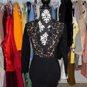 Elegant Black Lace Dress